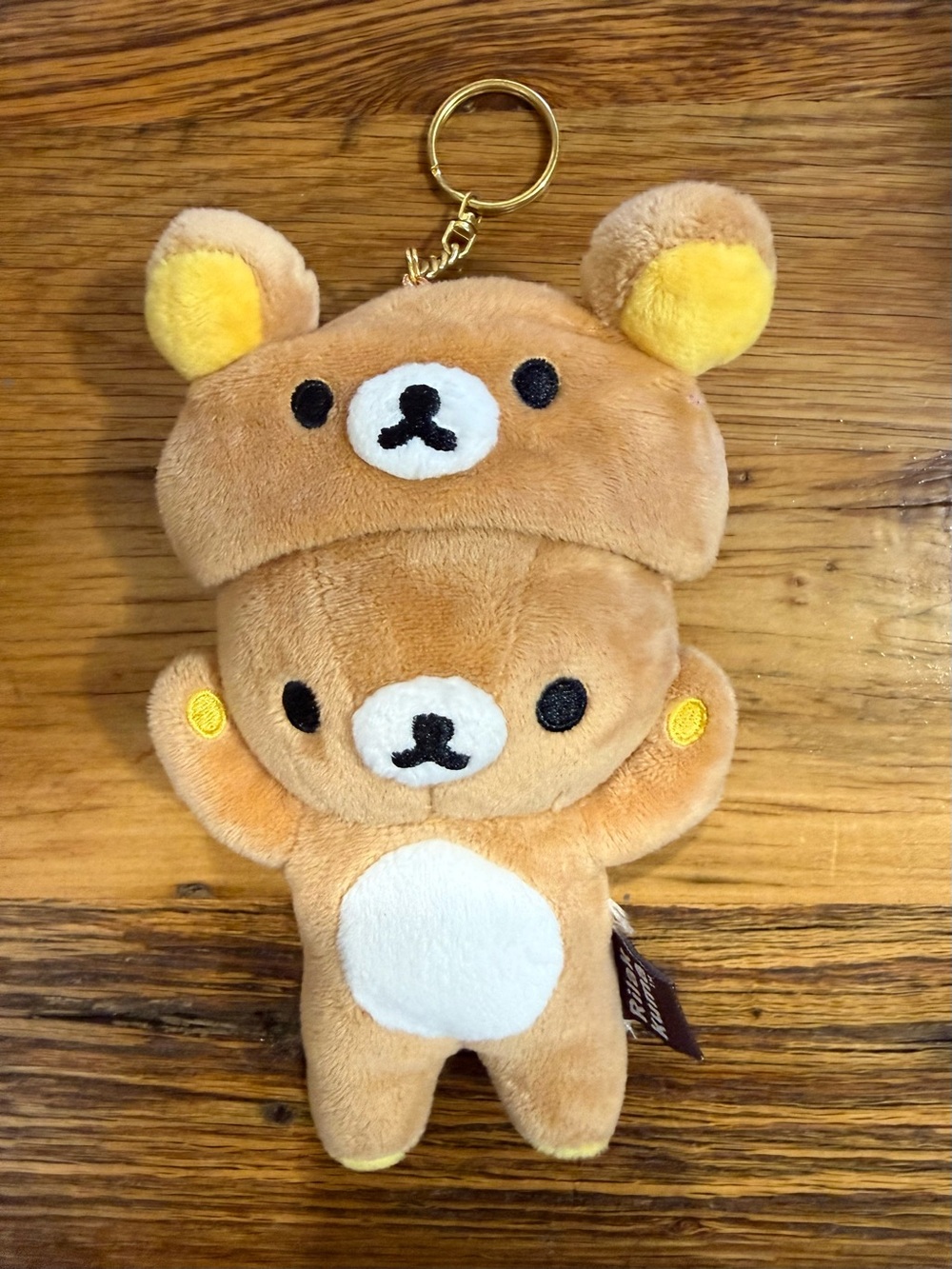 San-X Rilakkuma Bear Plush Stuffed Animal Keychain 6 in Brown